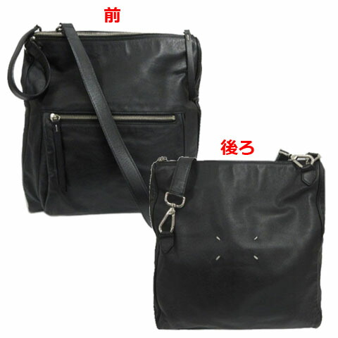 【中古】マルタンマルジェラ 11 Martin Margiela 11 ショルダーバッグ トートバッグ なめし革 牛皮 イタリア製 黒いこと 黒 メンズ レディース 【ベクター 古着】 250312