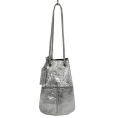 【中古】マルコマージ MARCO MASI 合切袋ハンドバック 肩がけ なめし革 牛皮 SILVER 引きつける レディース 【ベクター 古着】 251229