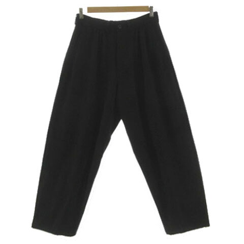 【中古】ヨウジヤマモトプールオム YOHJI YAMAMOTO POUR HOMME パンツ ワイド テーパード タック ブラック 黒 S メンズ 【ベクトル 古着】 250424｜ブランド古着ベクトルプレミアム店