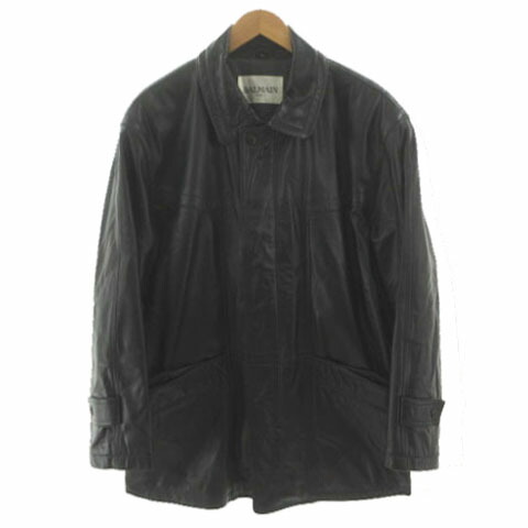 楽天市場】バルマン BALMAIN メンズ レザーコート ラムレザー トレンチ