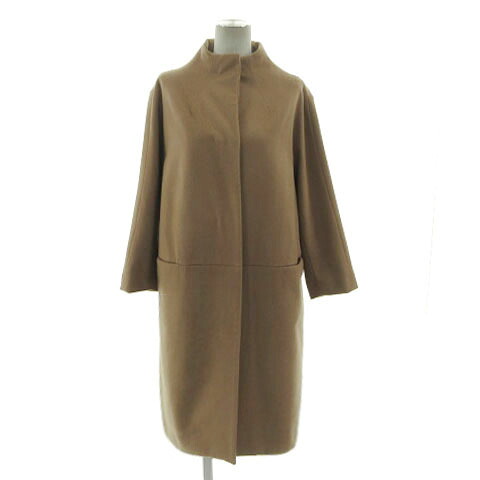 【中古】エムフィル Mfil 厚地の外套 193-10201 白鳥色つや 起毛 日本製 羊毛 赤銅色系 茶系 36 レディース 【ベクター 古着】 250720