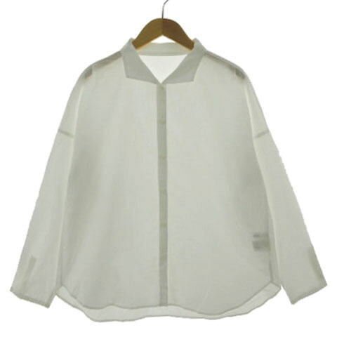 【中古】センソユニコ Senso unico イオコムイオ io comme io ボックスシルエットコットンシャツ 08214108 ホリゾンタルワイドカラー ホワイト 白 40 レディース 【ベクトル 古着】 251221｜ブランド古着ベクトルプレミアム店
