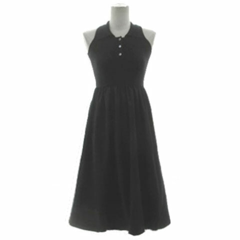 【中古】ルアン Luan POLO DOCKING DRESS ポロ襟縛衣装 Luan129 アメリカン捩り ミモレ丈 黒いこと XS レディース 【ベクター 古着】 260508