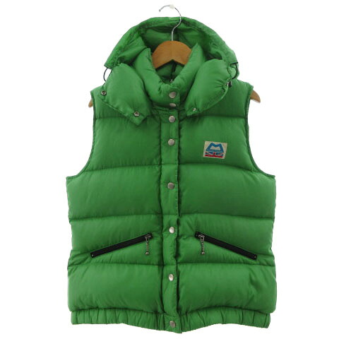 【中古】山岳用品 MOUNTAIN EQUIPMENT レトロライトラインベスト Retro Lightline Vest 落ち込む限りない 422301 照明ランプ色つや ボンネット ロゴタイプ ジップアップ 落ち込む90％ 緑であること 緑 M レディース 【ベクター 古着】 251219