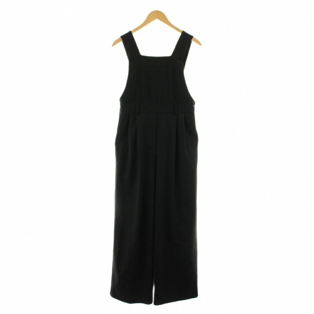 【中古】クラネ CLANE 22AW バックリボンサスペンダーサロペット オーバーオール ワイドパンツ 1 黒 ブラック 13112-5302 /KU ■BM レディース 【ベクトル 古着】 260205