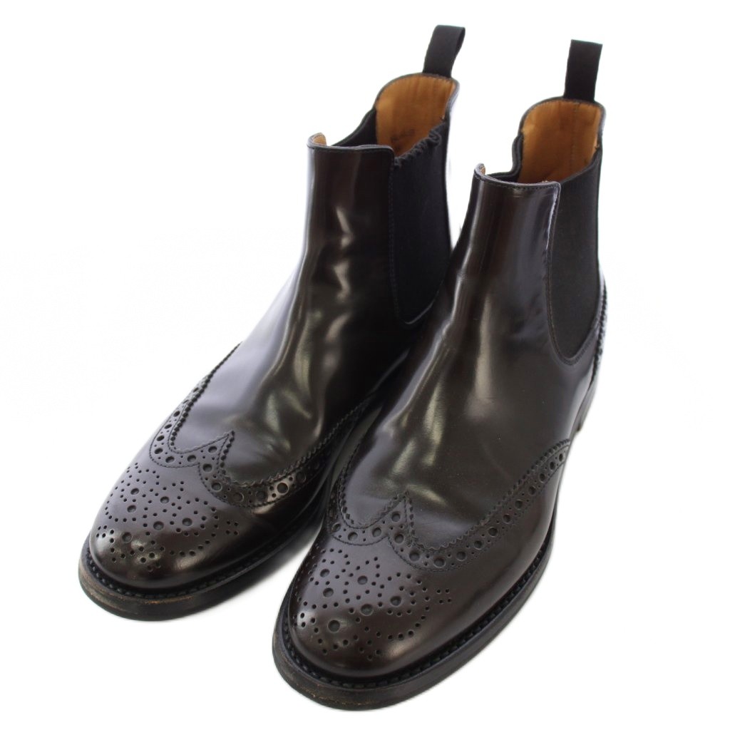 【中古】教会堂 church\u0027s KETSBY W 舞台の袖手当て パンチング なめし革 側面ゴア ブーツ 36 赤銅色 8706/03 /TK ■BM メンズ 【ベクター 古着】 260216 レディース靴-靴-ブーツ