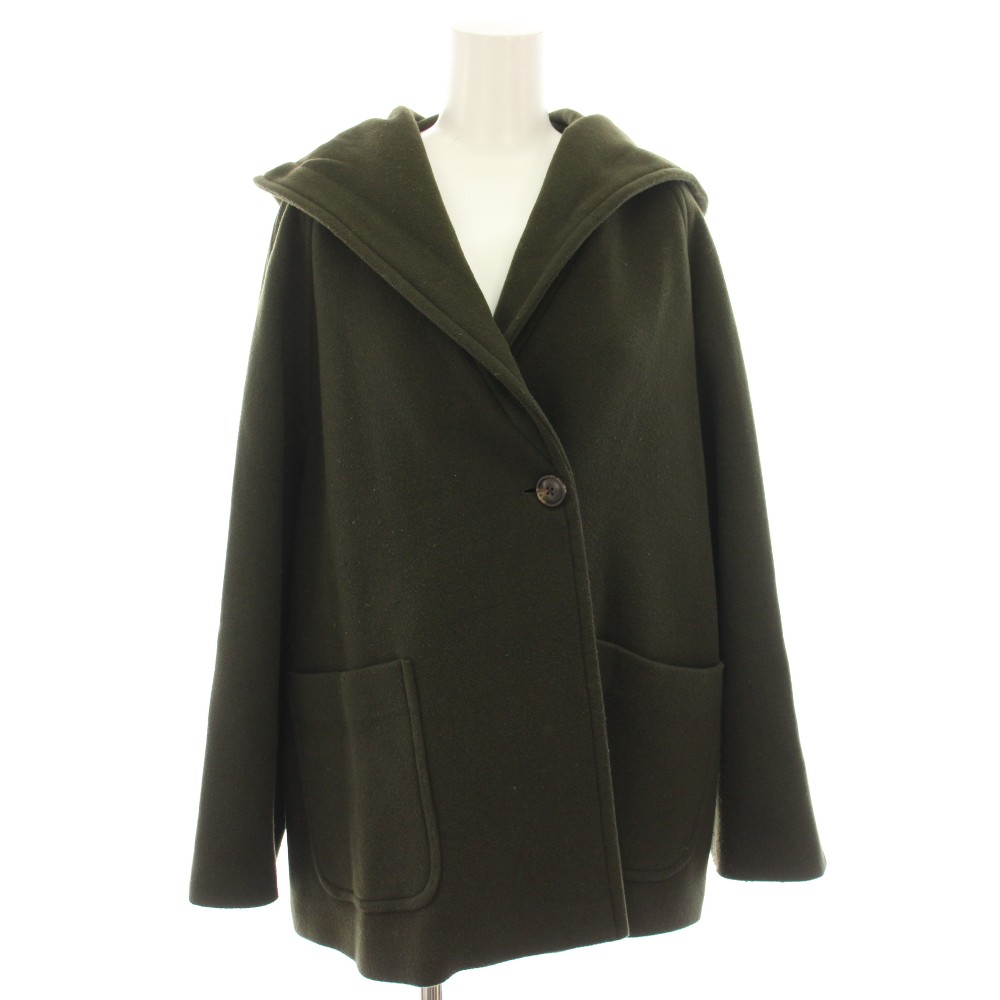 【中古】B&Y ユナイテッドアローズ BEAUTY&YOUTH ビューティー&ユース モッサフードショートコート アウター S カーキ 1625-144-4610 /YT ■MU レディース 【ベクトル 古着】 260224