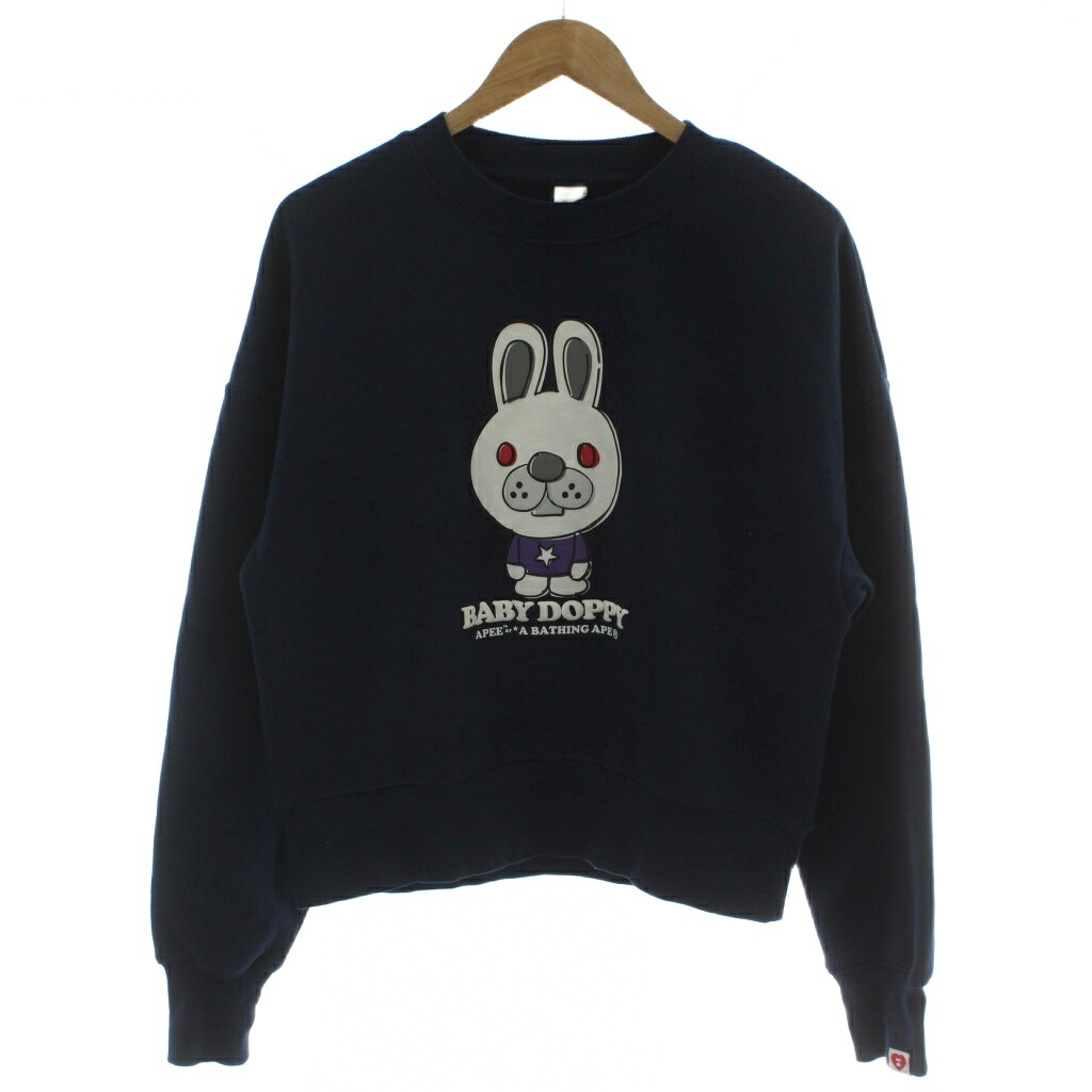 【中古】エイピー APEE BABY DOPPY PRINTED SWEAT SHIRT#2 トレーナー S 紺 ネイビー 長袖 クルーネック プリント 00CSWL702307L /GG ■BM レディース 【ベクトル 古着】 260326 6,764円