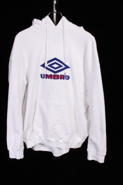 中古 ヴェトモン ベトモン Vetements アンブロ Umbro 18ss Logo Hooded ブランドロゴ ビッグサイズ スウェット パーカー Xs 白 ホワイト Ms0415 メンズ ベクトル 古着 Francophile Dk