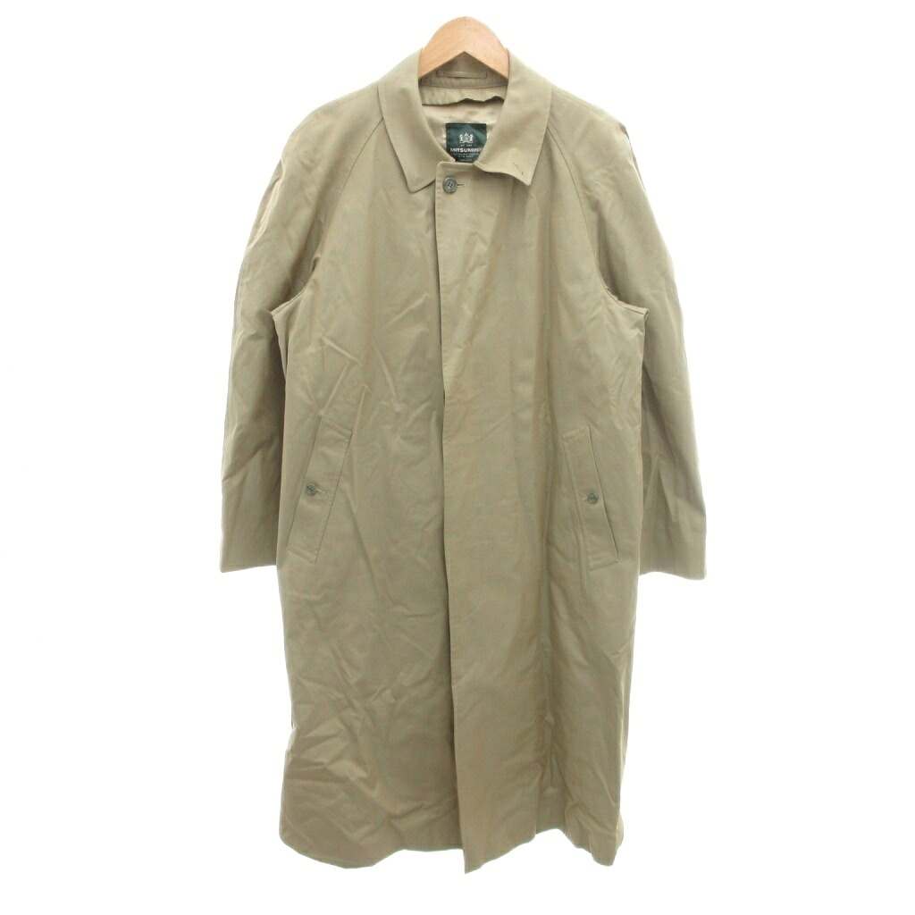 【中古】MITSUMINE ミツミネ ステンカラーコート A6 ベージュ ライナー ロング丈 /SJ ■GY66 メンズ 【ベクトル 古着】 260305