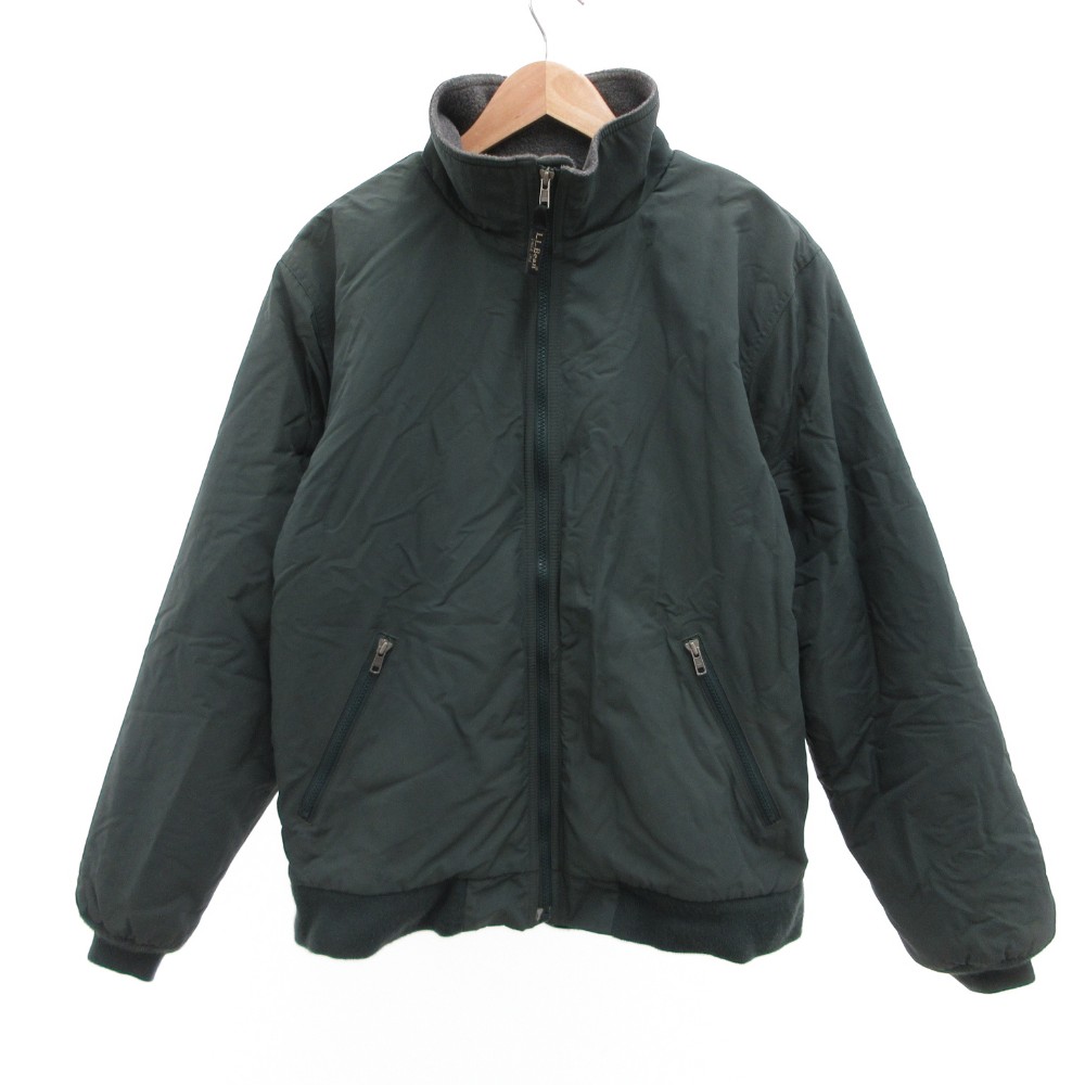 【中古】エルエルビーン L.L.BEAN シェルジャケット M 緑 グリーン フリース裏地 /JS ■ECG001 メンズ 【ベクトル 古着】 260329｜ブランド古着ベクトルプレミアム店