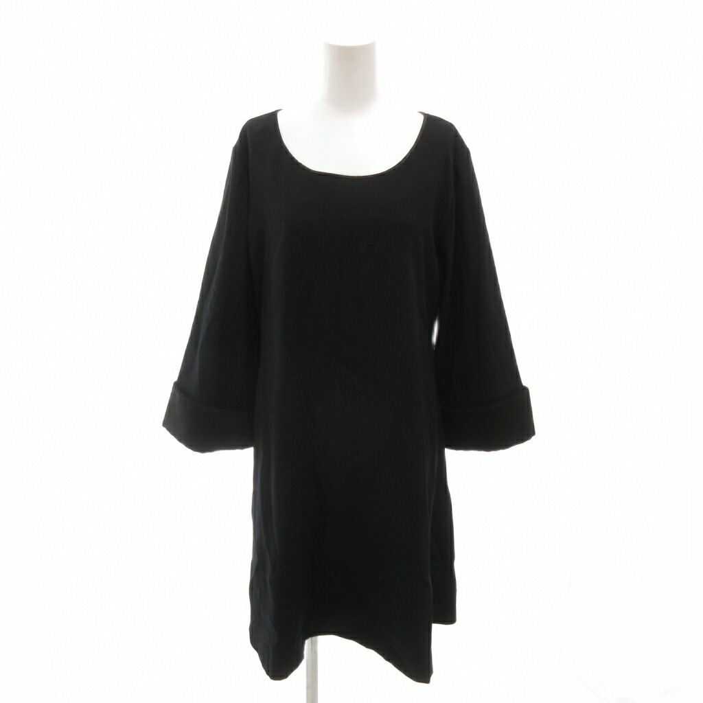 【中古】イヴサンローラン YVES SAINT LAURENT ヴィンテージ ワンピース ウール フレアスリーブ 9 黒 ブラック /YJ ■ECG003 レディース 【ベクトル 古着】 260323