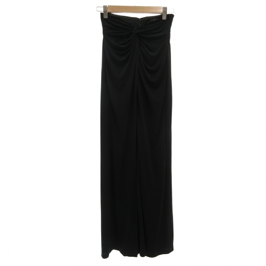 【中古】タダシショージ TADASHI SHOJI ストレートパンツ フロントツイスト ドレープ XXS 黒 ブラック /ML ■ECF006 レディース 【ベクトル 古着】 260617|ブランド古着ベクトルプレミアム店