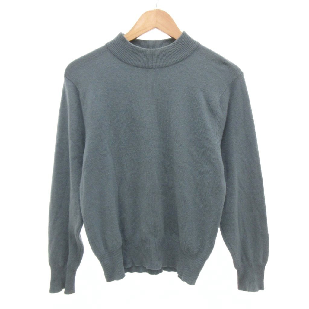 【中古】ノーブランド ヴィンテージ カシミヤニット セーター 長袖 モックネック M ライトブルー /JS ■ECG007 メンズ 【ベクトル 古着】 260711|ブランド古着ベクトルプレミアム店