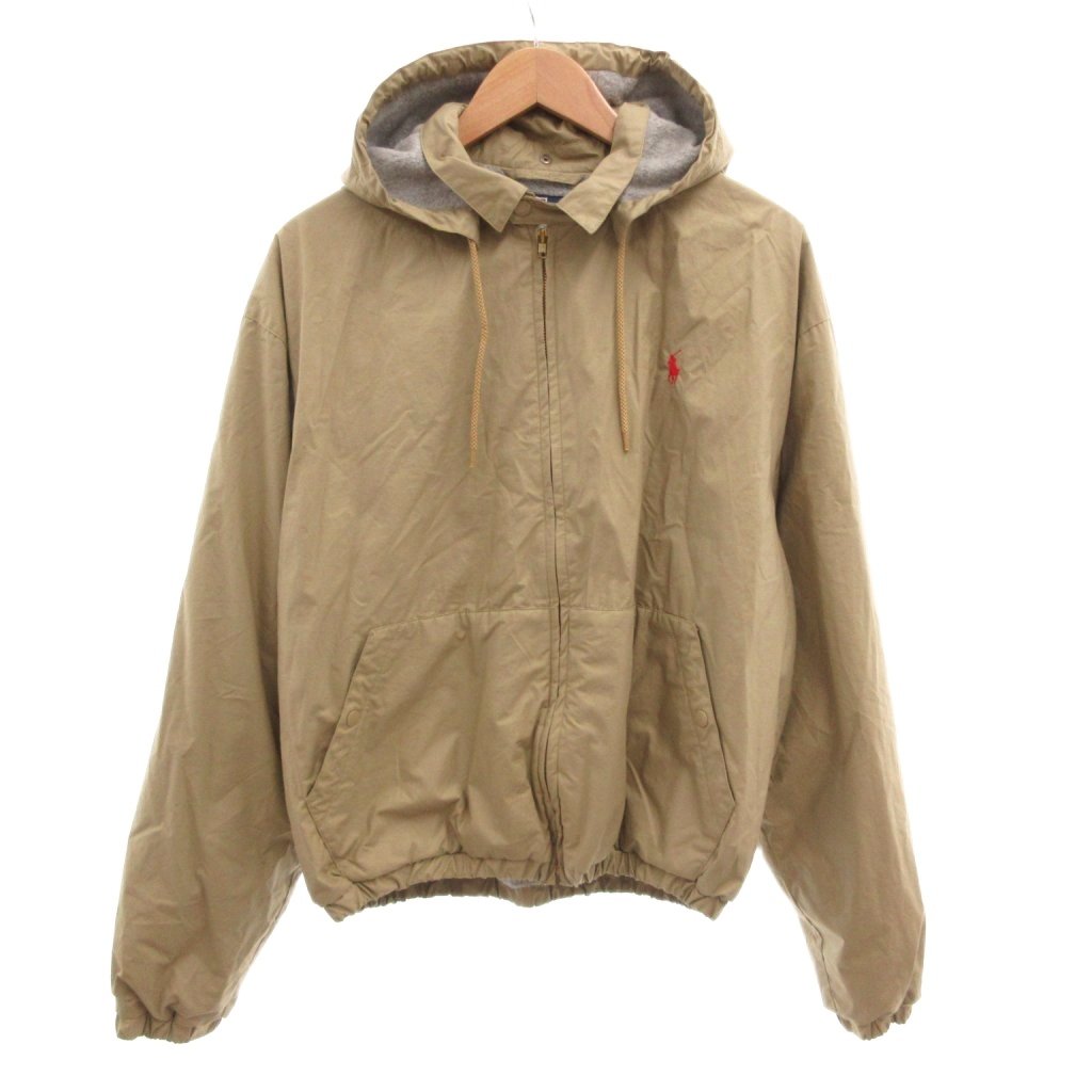 【中古】ポロ バイ ラルフローレン Polo by Ralph Lauren パーカー ジャケット ジップアップ L ベージュ /JS ■ECG007 メンズ 【ベクトル 古着】 260710｜ブランド古着ベクトルプレミアム店