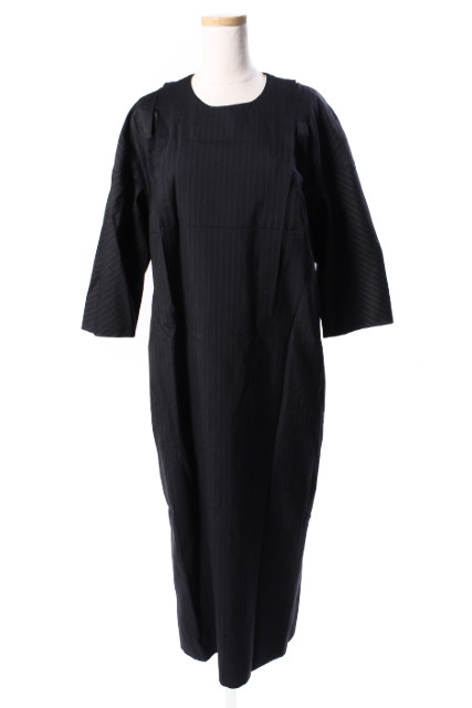 中古 コムデギャルソンコムデギャルソン Comme Des Garcons Comme Des Garcons 壱太平 ロング 棒縞 七分衣袂 毛 S ネイビー ネーヴィブルー An0515 レディース ベクトル 古着 中古 コムデギャルソンコムデギャルソン Comme Des Garcons Comme Des Garcons