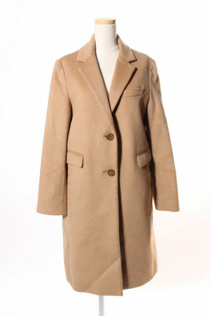 中往日 イエナ スローブ Iena Slobe 16aw トップコート チェスター ロング 毛糸 カシミヤ 36 茶の葉 赤銅 Mm0515 レディース ベクトル 古着 中古 イエナ スローブ Iena Slobe 16aw コート チェスター ロング ウール カシミヤ 36 茶