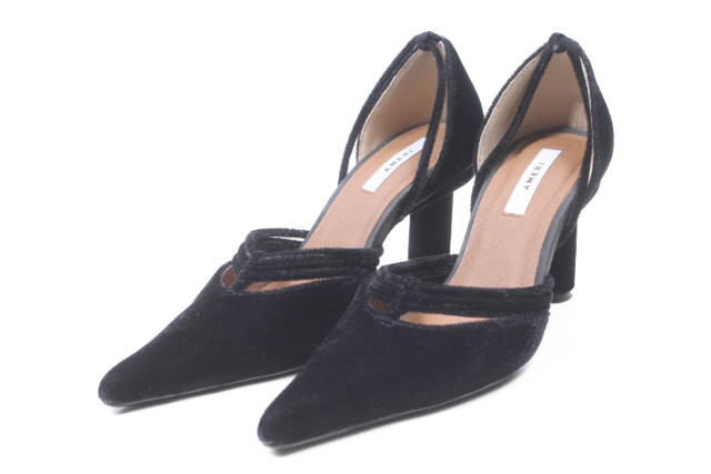 中古 アメリビンテージ Ameri Vintage パンプス セパレート ベルベット S 捕もの 墨染め Ey0522 レディース ベクタ 古着 中古 アメリビンテージ Ameri Vintage パンプス セパレート ベロア S 黒 ブラック Ey0522 レディース ベクトル 古着