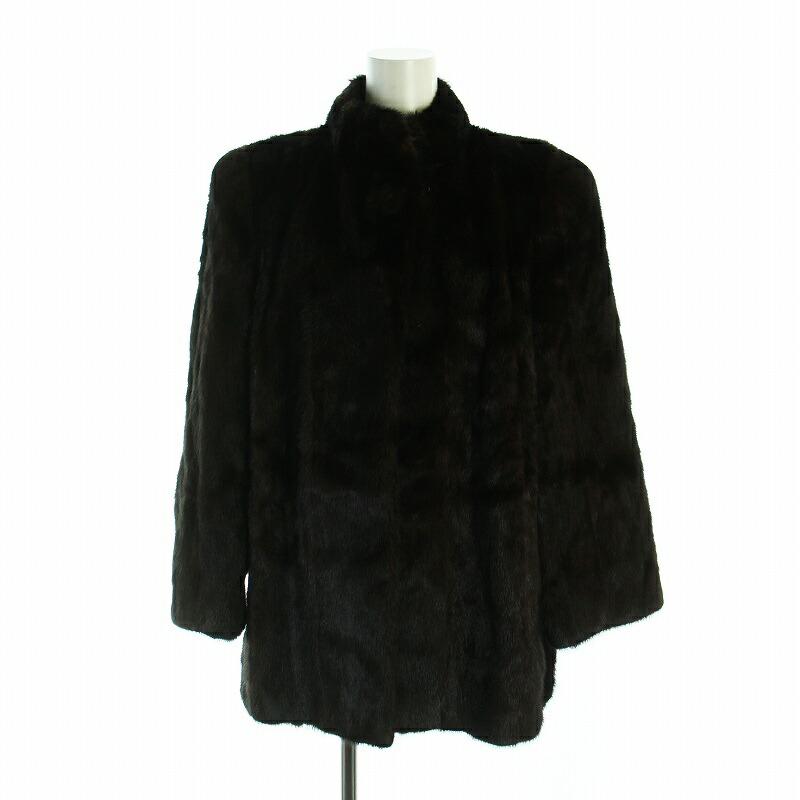 ブラウンミンクコート 花柄刺繍付き 80％OFF】花柄刺繍フード付きコート | レースワンピースや