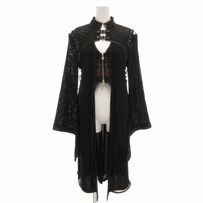 【中古】オッズオネスト OZZ ONESTE ワンピース ロリータ ゴスロリ ひざ丈 黒 ブラック ■GY12 /TZ レディース 【ベクトル 古着】 250425