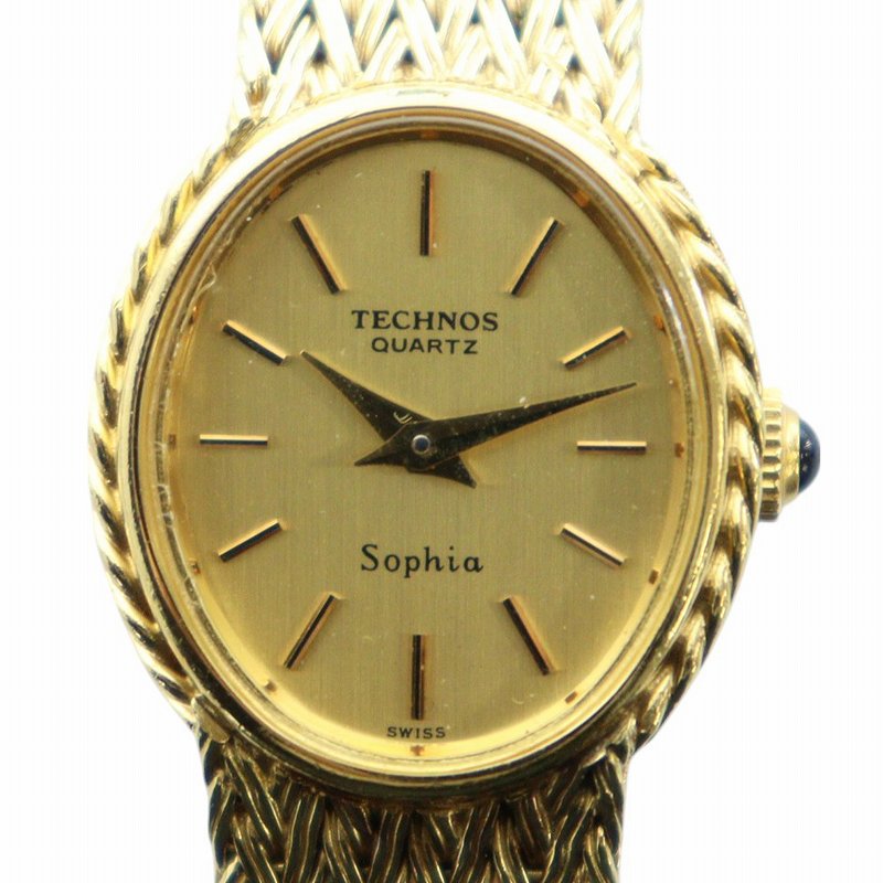【正規品】テクノス 手巻き ゴールド文字盤 レディース 腕時計 稼働 TECHNOS テクノス Sophia ソフィア レディース 腕時計