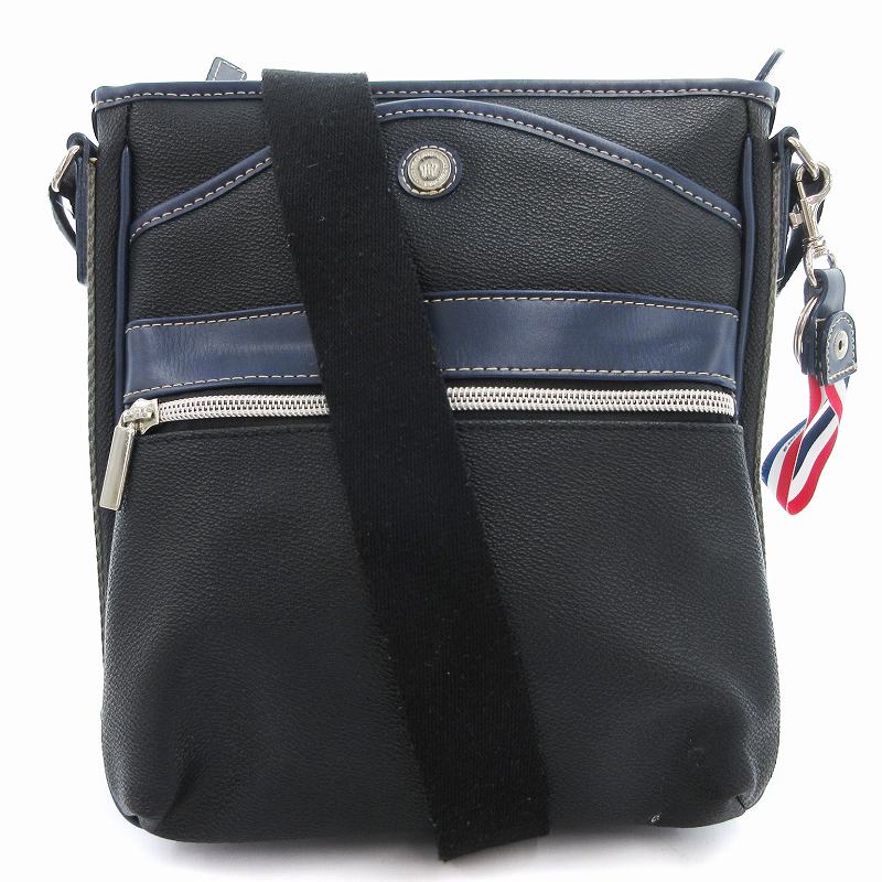 renoma Paris ヴィンテージ メッセンジャーバッグ オールレザー 黒 135856-1.jpg