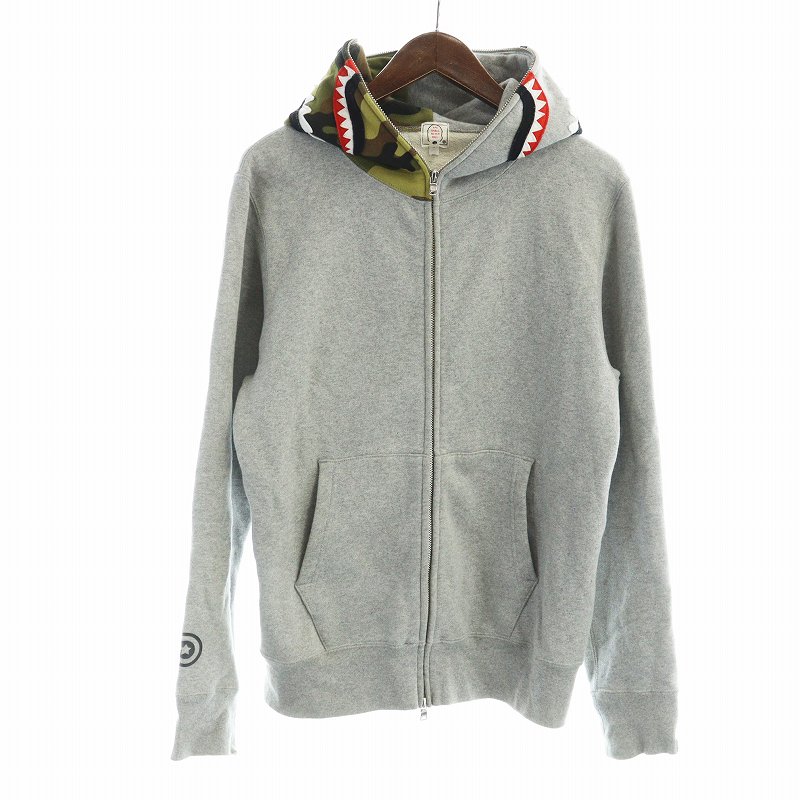 A Bathing Ape 美品シャークパーカー2XL A BATHING APE パーカー 2ND SHARK FULL ZIP HOODIE メンズ