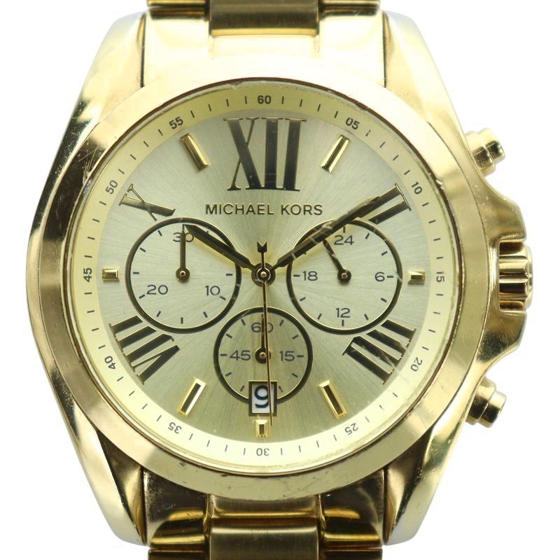 【極美品】MICHAELKORS クォーツ式腕時計　エベレスト クロノ　箱付属 615Rb02aatL.jpg