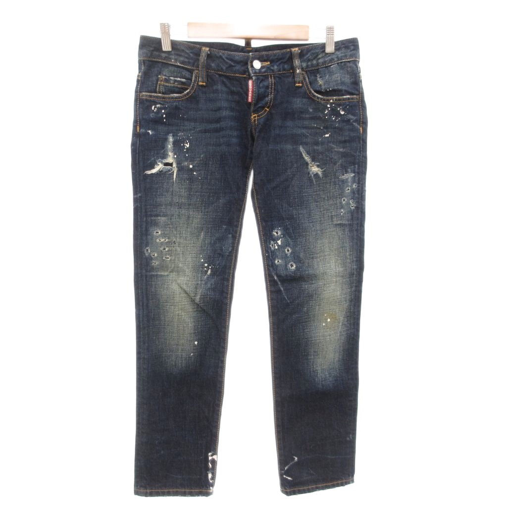 【中古】ディースクエアード DSQUARED2 SKATER JEAN デニムパンツ ジーンズ テーパード 42 XS ダークインディゴ /AE ■GY18 メンズ 【ベクトル 古着】 251007