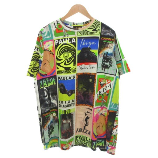 【中古】ロエベ LOEWE パウラズ Tシャツ 半袖 S マルチカラー 総柄 /FF ■GY19 メンズ 【ベクトル 古着】 251021