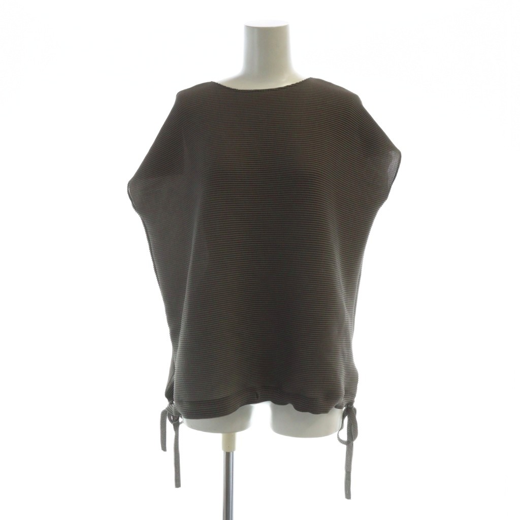 【中古】ミーイッセイミヤケ me ISSEY MIYAKE カットソー ドルマン ノースリーブ ドローコード グレー MI51FK622 ■GY17 /MQ レディース 【ベクトル 古着】 251015
