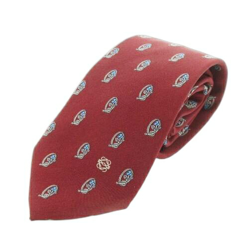 未使用級　LOEWE ロエベ　ネクタイ　アナグラム総柄　光沢　ワインレッド 楽天市場】LOEWE ロエベ ネクタイ シルク100% 牛柄 レッド 赤 ライト