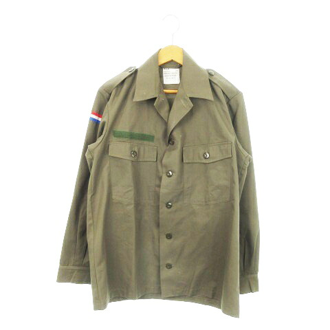 【中古】G.WAHLER オランダ軍 フィールドジャケット ツイル 肩章 国旗 ミリタリー 茶 ブラウン /MN13 ■GY18 メンズ 【ベクトル 古着】 251106
