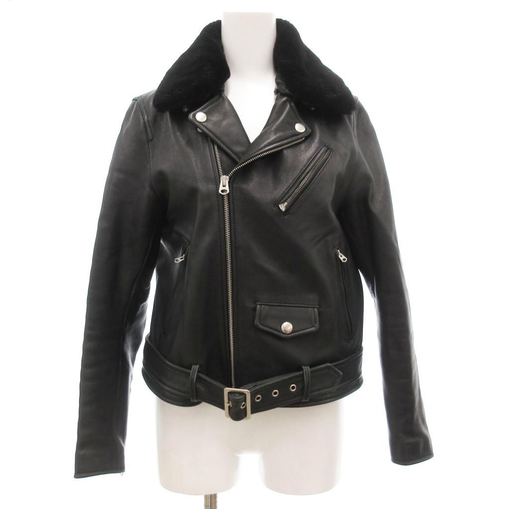 楽天市場】フリークスストア ダブルライダースジャケット M ブラック