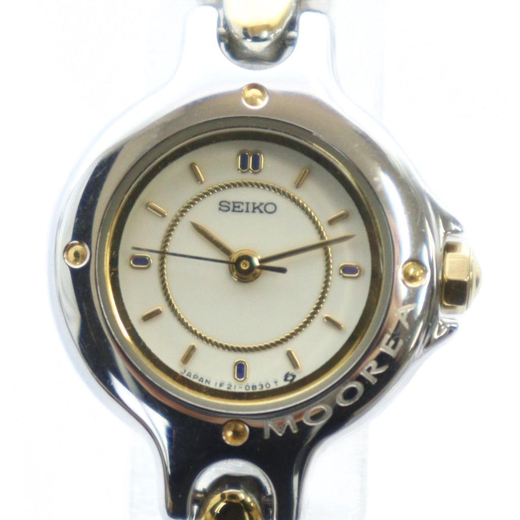 【中古】セイコー SEIKO 1F21-0A50 腕時計 ウォッチ クォーツ ロゴ シルバー色 ■GY18 /MQ レディース 【ベクトル 古着】 251203