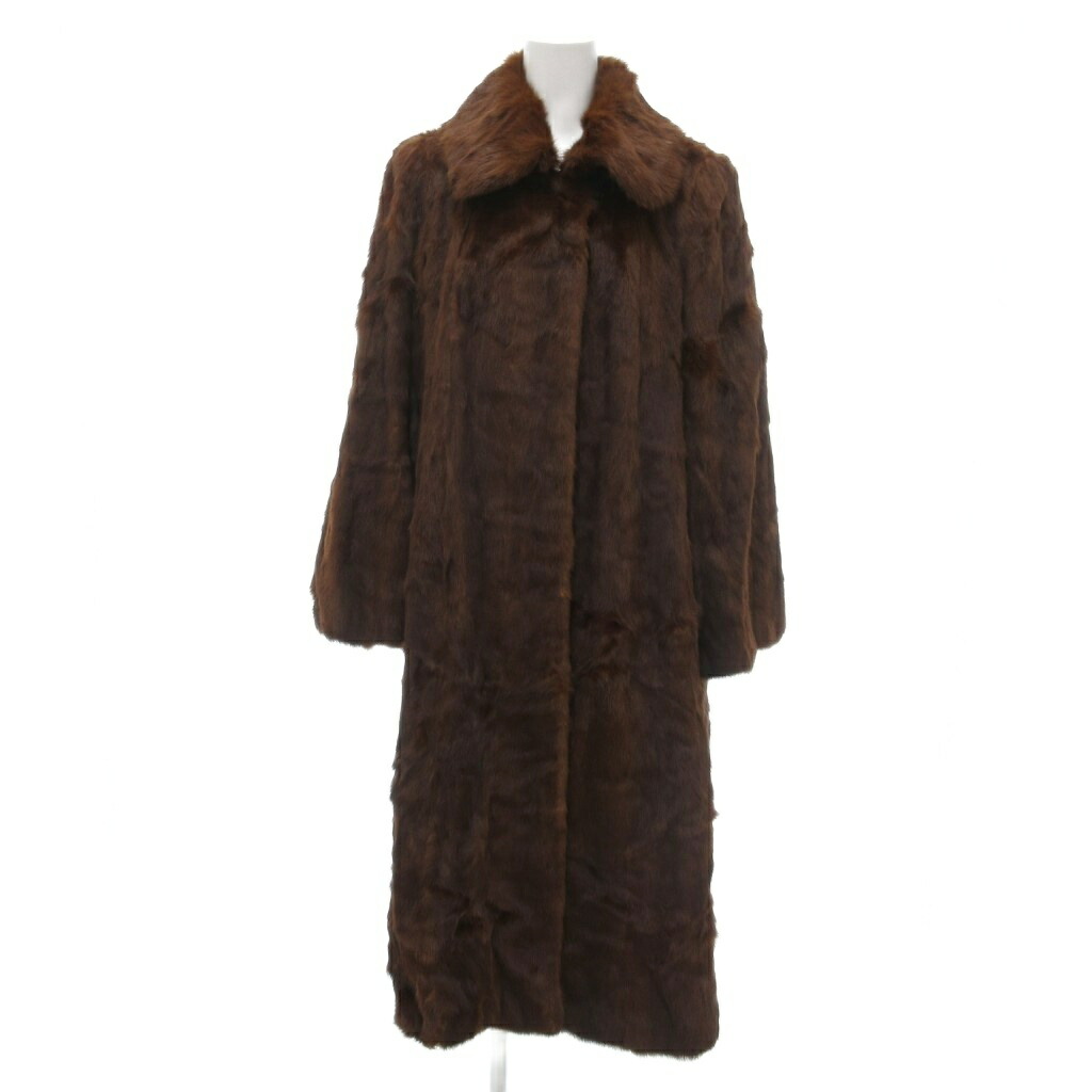 【中古】ノーブランド ファーコート ロング ミンクファー 毛皮 13 ブラウン /IU ■GY18 レディース 【ベクトル 古着】 251128