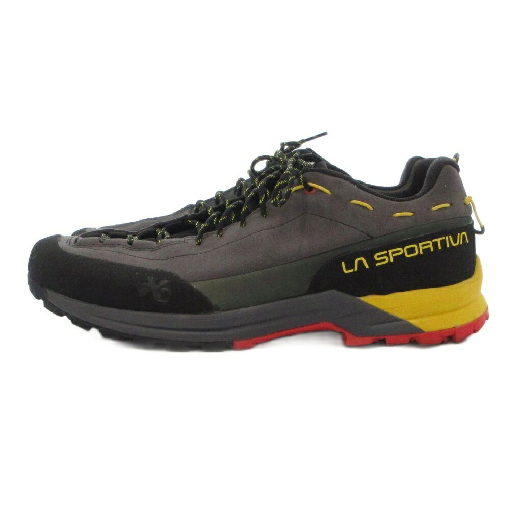 【中古】ラ スポルティバ LA SPORTIVA TX GUIDE LEATHER スニーカー トレッキングシューズ スエード ロゴ ビブラムソール US11.5 グレー 黄 イエロー 27S900100 /JS ■GY18 メンズ 【ベクトル 古着】 251128