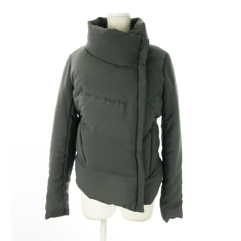 【中古】バルマン BALMAIN ダウンジャケット ショート丈 スタンドカラー ダブルジップ グレー /CK14 ■GY18 レディース 【ベクトル 古着】 251118