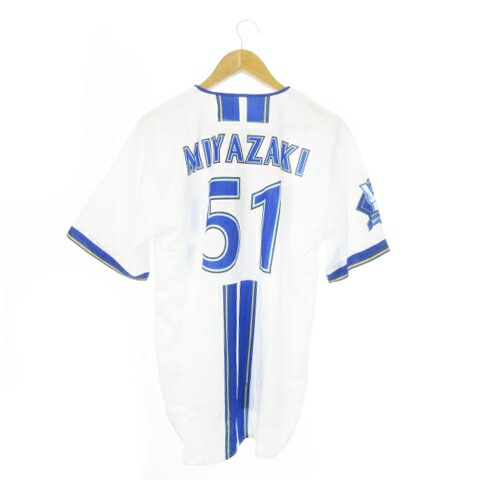 【中古】未使用品 ハイクオリティーレプリカユニフォーム 横浜DeNaベイスターズ HOME No.51 宮崎 敏郎 半袖シャツ ロゴ 野球 観戦 ファン L 白 ホワイト /AO16 ■GY11 メンズ レディース 【ベクトル 古着】 251120