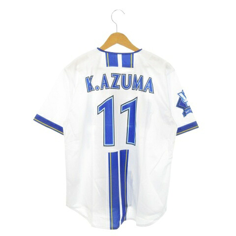 【中古】未使用品 ハイクオリティーレプリカユニフォーム 横浜DeNaベイスターズ HOME No.11 東克樹 半袖シャツ ロゴ 野球 観戦 ファン M 白 ホワイト /MN7 ■GY11 メンズ レディース 【ベクトル 古着】 251120