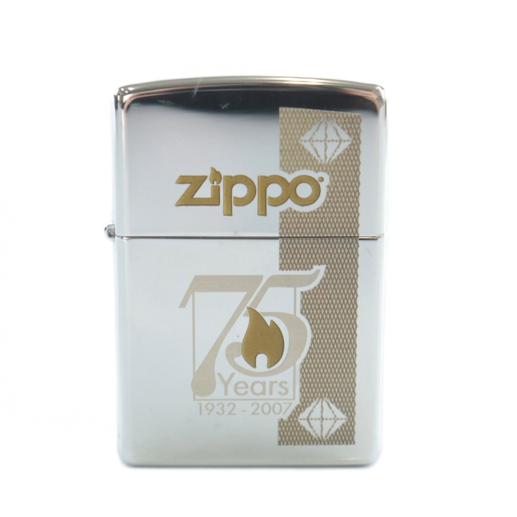 【中古】ジッポー ZIPPO 1932-2007 創立75周年記念 オイルライター ショットグラス ピンバッジ 3点セット 喫煙具 ロゴ シルバー色 /XZ ■GY18 その他 【ベクトル 古着】 251113