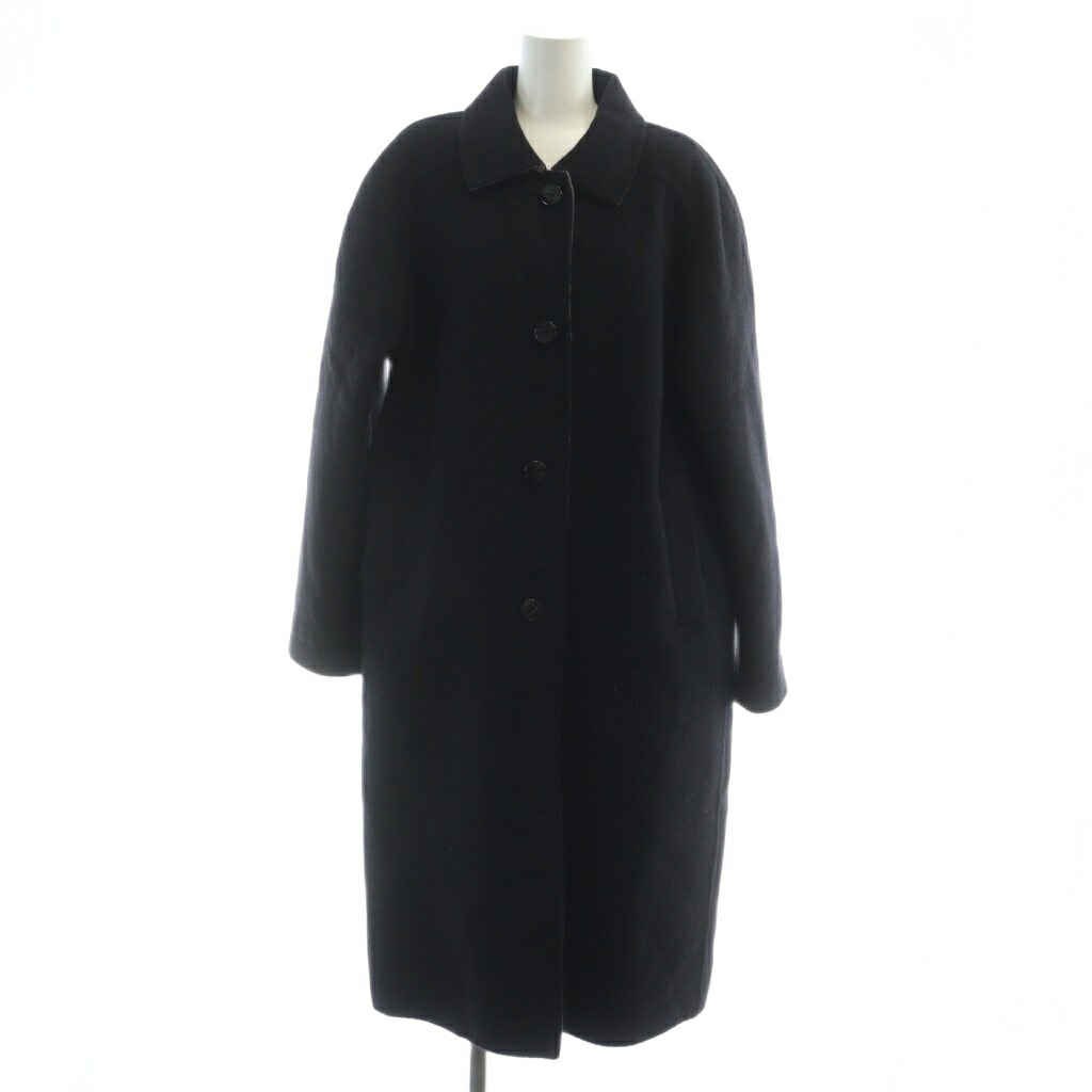 【中古】ヘルノ HERNO ヴィンテージ ロングコート ステンカラー 長袖 ウール カシミヤ 黒 ブラック ■GY35 /MQ レディース 【ベクトル 古着】 251124