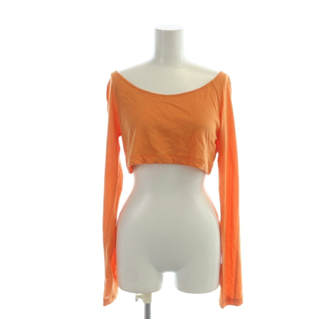 【中古】未使用品 チノ CINOH 24SCU010-64 COSMORAMA SHORT PULLOVER ORANGE タグ付き カットソー 長袖 36 オレンジ ■GY55 /MQ レディース 【ベクトル 古着】 260116