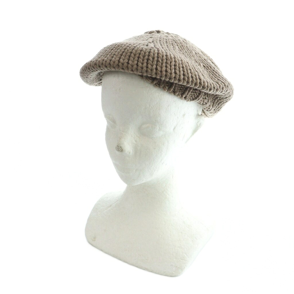 【中古】未使用品 ラメゾンドリリス La Maison de Lyllis 2233023-03 MUSU BEIGE FREE タグ付き ベレー帽 ニット帽 茶 ブラウン ■GY55 /MQ レディース 【ベクトル 古着】 260113