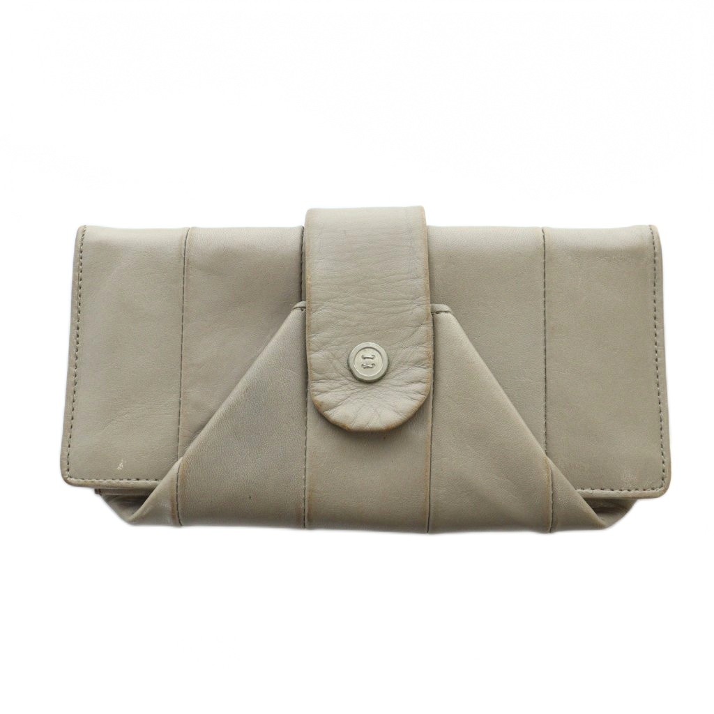【中古】ヒロコハヤシ HIROKO HAYASHI 長財布 ウォレット ロゴ レザー ベージュ ■GY18 /MQ レディース 【ベクトル 古着】 251128