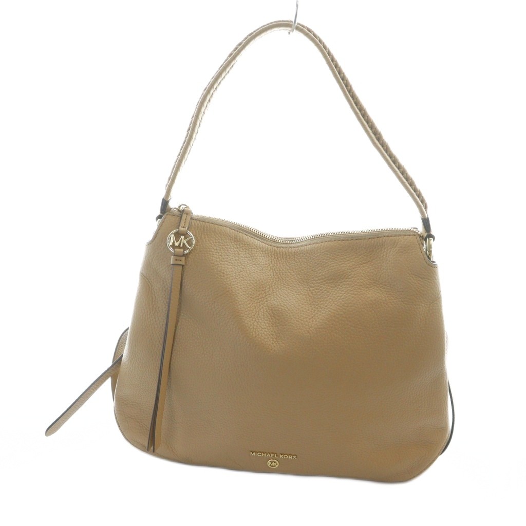 【中古】マイケルコース MICHAEL KORS 30S1LG6H3L トートバッグ ハンド レザー ロゴ ベージュ ■GY11 /MQ レディース 【ベクトル 古着】 251125