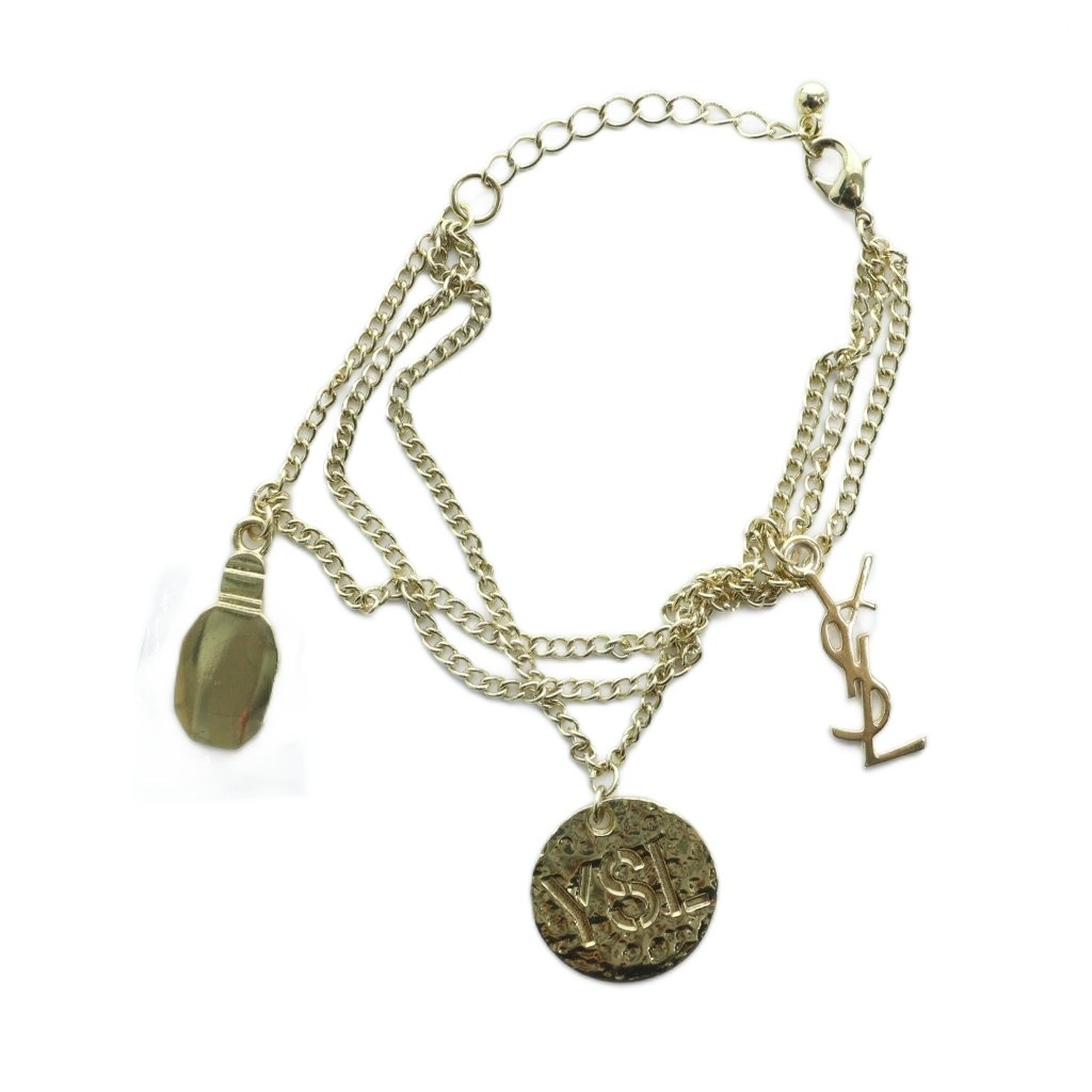 楽天市場】【返品OK】【美品】イヴ サンローラン YSL ロゴ チェーン