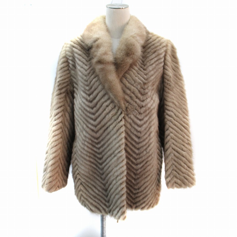 楽天市場】極美品◇MOONBAT ムーンバット MINK パステルミンク 本毛皮