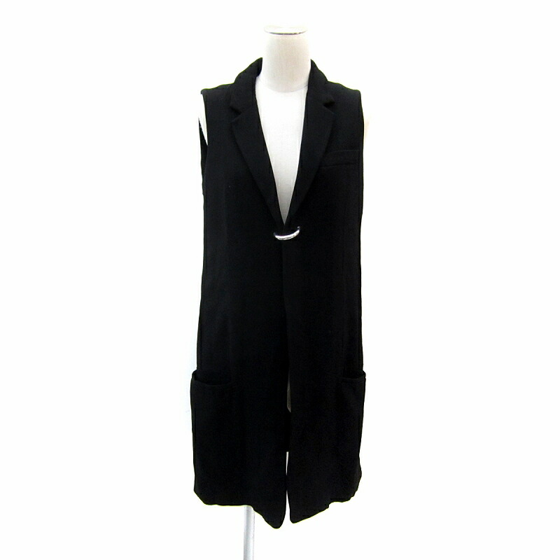 【中古】アクネ ストゥディオズ Acne Studios ベスト ジレ ロング丈 無地 34 XS 黒 ブラック /SY21 ■GY18 レディース 【ベクトル 古着】 251202