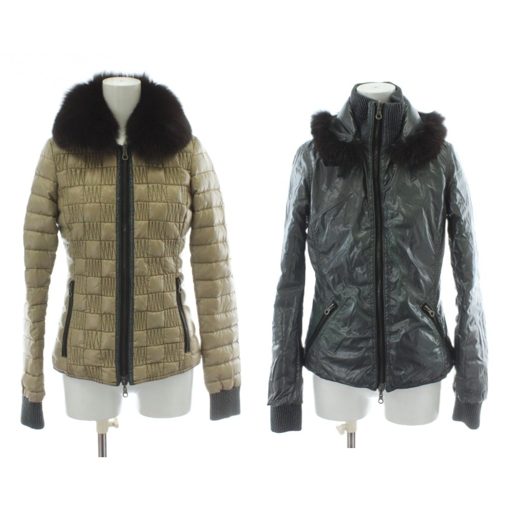 【中古】デュベティカ DUVETICA Marpessa ダウンジャケット ベージュ カーキ リバーシブル ファー /PP ■GY19 レディース 【ベクトル 古着】 251128